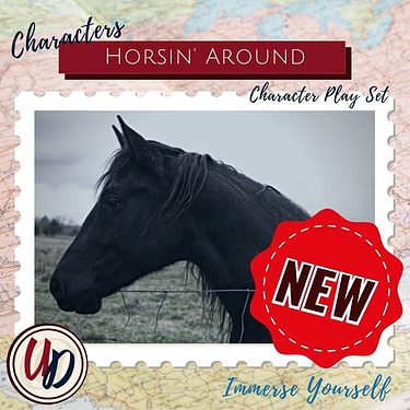 Cover image includes a black horse on a map background