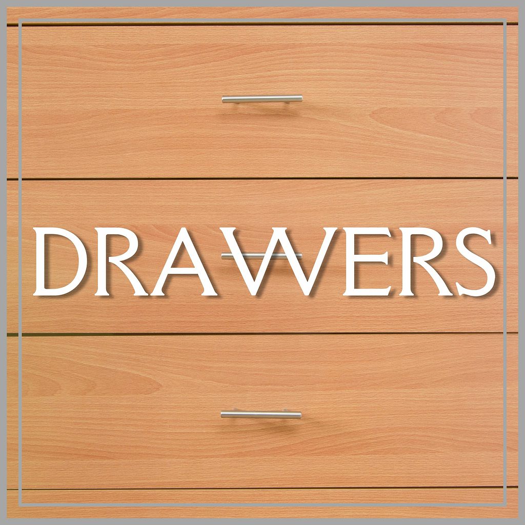 photo of wooden dresser drawers